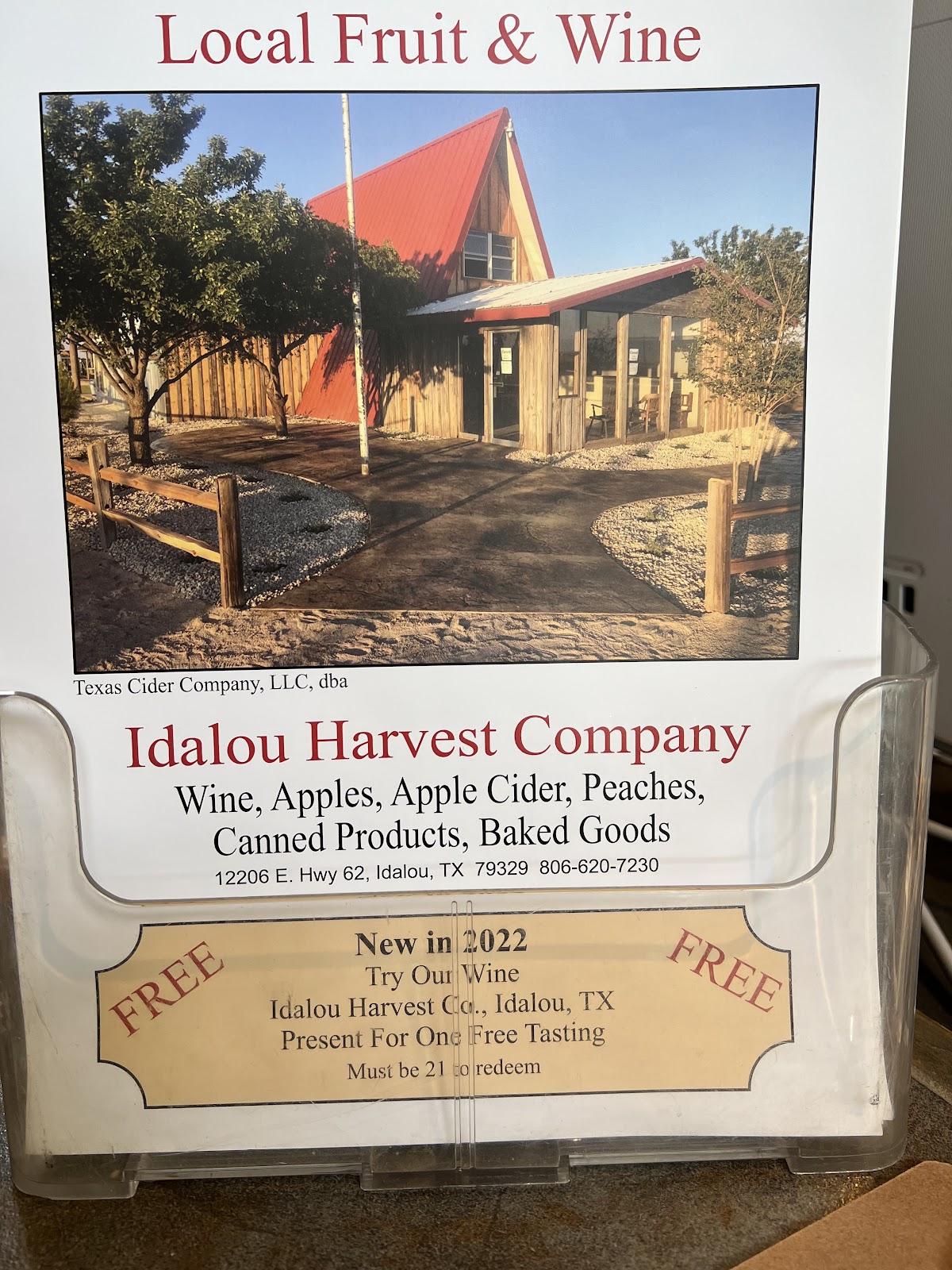 Idalou Harvest Company apple orchard in Idalou, Texas