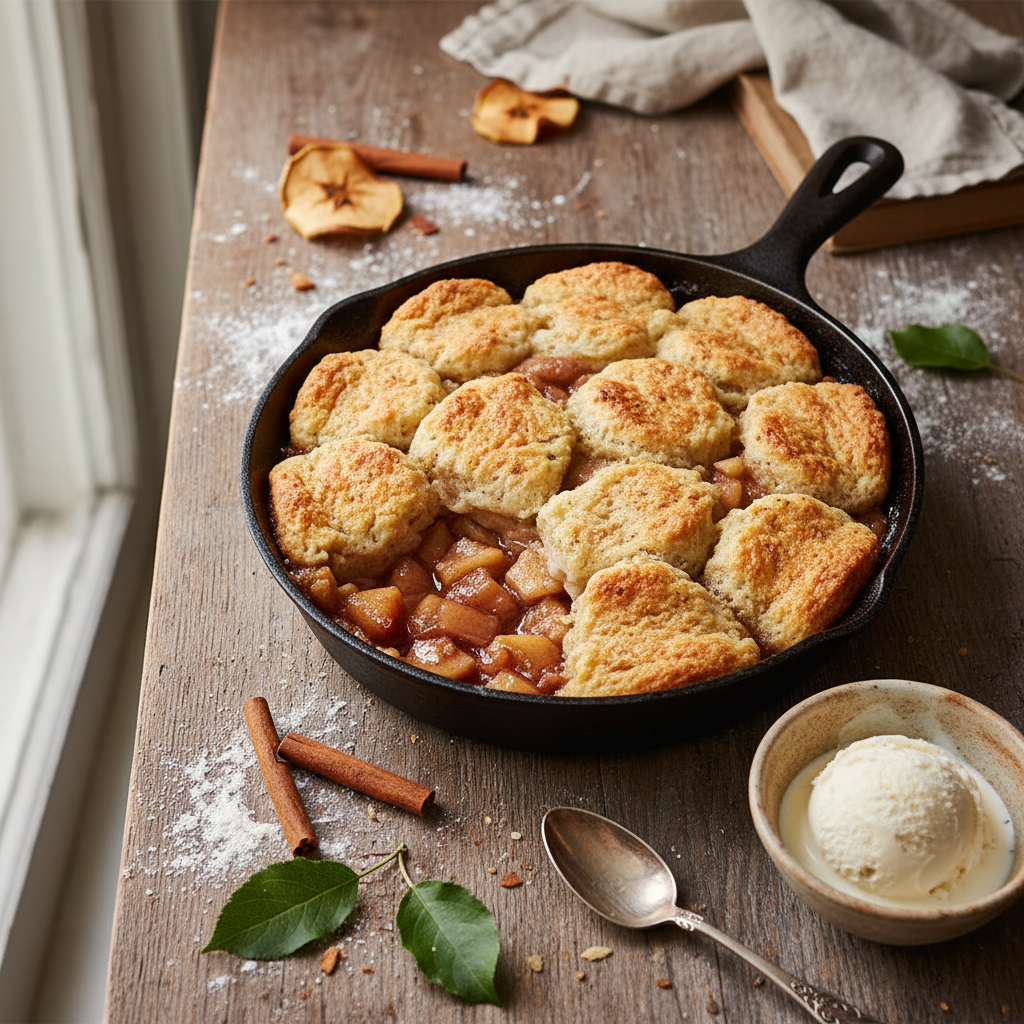 Apple Cobbler with Buttermilk Biscuit Top