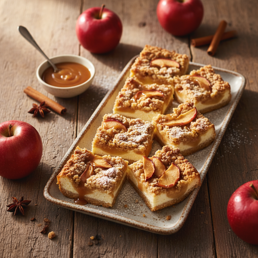 Caramel Apple Cheesecake Bars