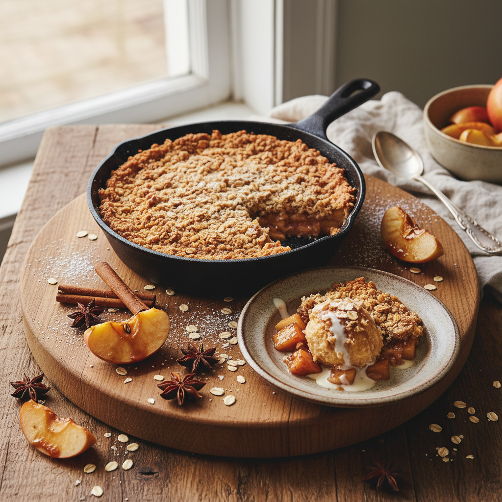 Cinnamon Apple Crisp with Oat Crumble