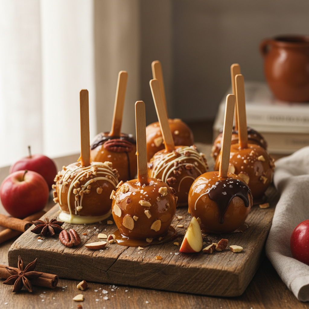 Mini Caramel Apple Pops