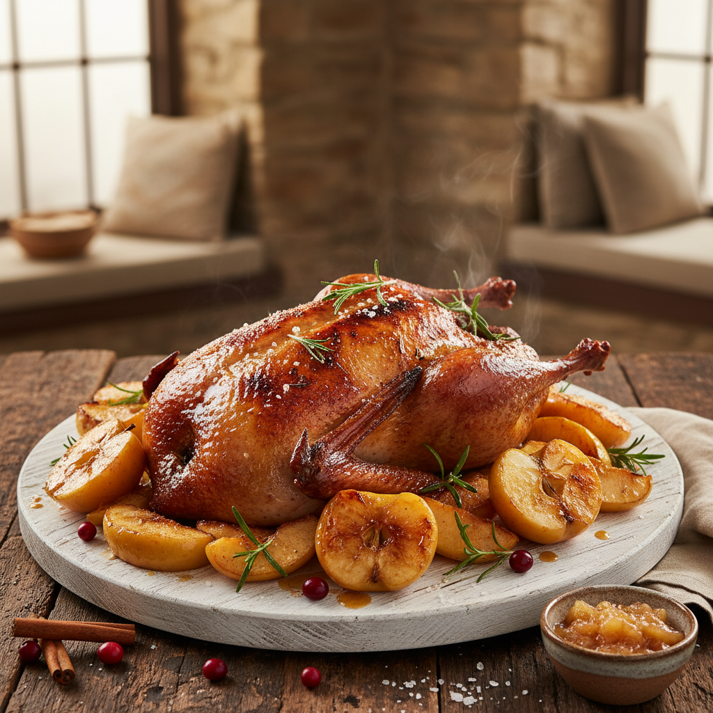 Roast Duck with Apples